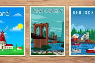 design awesome retro or vintage poster whatever