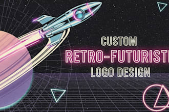 design a retro futurism logo with a nostalgic sci fi twist