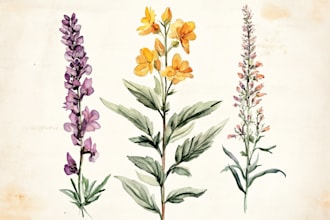 paint in watercolor style everything you want botanical art