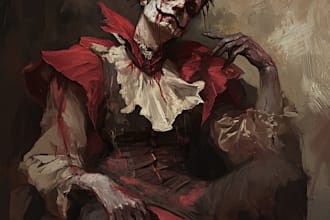 make fantasy horror character illustration