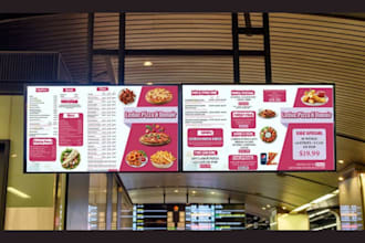 design digital menu menu board restaurant menu and tv menu