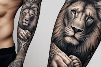 create custom tattoo design, tattoo sleeve