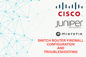 do any work related to cisco, juniper, mikrotik and vyos
