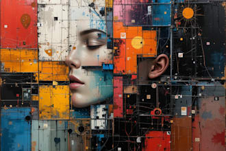 design and animate abstract album cover art