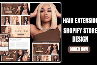 design hair extension store, hair extension shopify store hair extension website