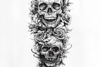 create a tattoo design for leg sleeve