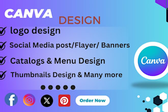 create social media posts , canva templates for your brand