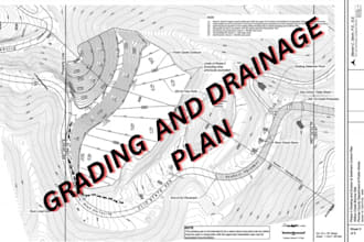 do drainage plan and design grading with autocad civil 3d