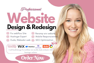 build design fix webflow wix weebly duda webador tilda hostinger website design