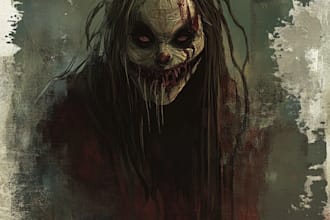 do a fantasy horror character illustration