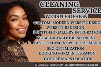 cleaning service website maid service website janitorial website