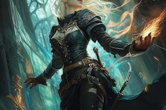draw a digital illustration of your dnd character with my cool art style