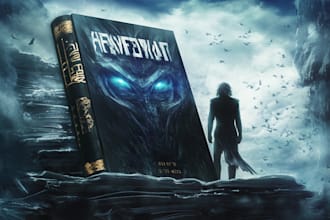 create a fantasy book covers and cover illustration