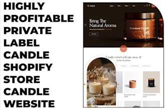 design private label candle shopify store candle website candle dropship website