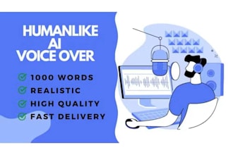 create ai voiceovers with real human voice