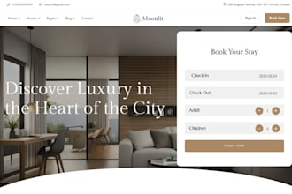 do squarespace website design redesign property management hotel booking website