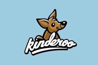 design good looking kangaroo mascot t shirt logo