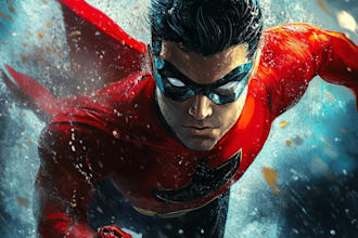 caret your superhero character in comic art