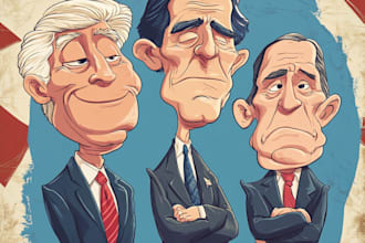 create political cartoons illustrations
