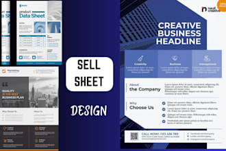 design high quality sell sheet, sale sheet, fact sheet, and printable checklist