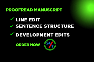 line edit and proofread your novel or manuscript