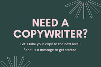 copywrite and help achieve your goals
