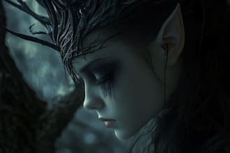 design an awesome fantasy horror character art