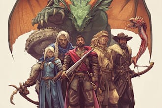 paint your dark fantasy dnd character illustration