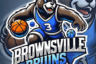 design high quality brown bear mascot logo with fastest delivery