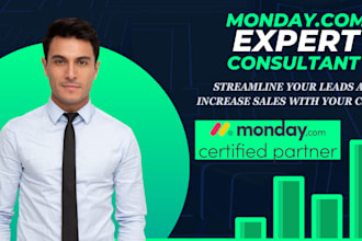 be your monday consultant,setup monday CRM project management boards, automation