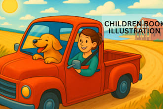 create children story book illustration, cover book formatting for amazon KDP