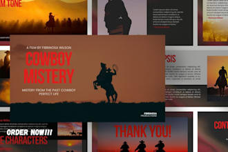 create pitch deck presentation for your film TV shows series podcast screenplay