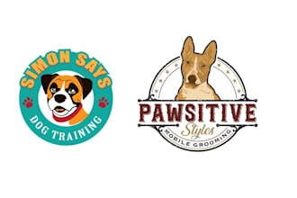do unique animal, pet, dog or cat logo design