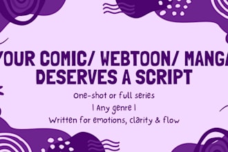 be your manga or webtoon scriptwriter