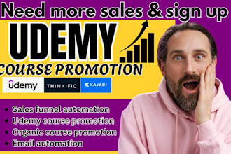 promote udemy online course health thinkific course marketing kajabi website seo