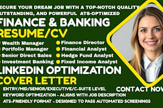 tailored resume for financial analyst, investment banker, wealth, asset manager