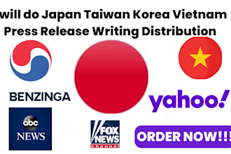do japan taiwan korea vietnam press release writing distribution
