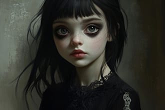 draw a fantasy horror character illustration fanart