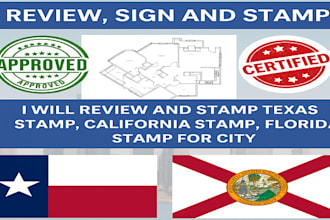 stamp and review as a structural and civil engineer in florida california ohio