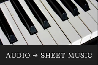 do awesome music transcription, piano sheet music
