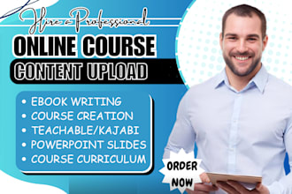create ebook online course, lesson plan, course creation,course upload to kajabi