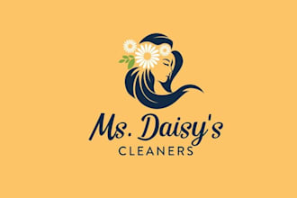 design beautiful character logo design for dry cleaners