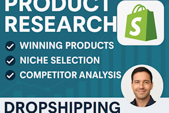 shopify product research dropshiping VA task winning product, hunt niche finding