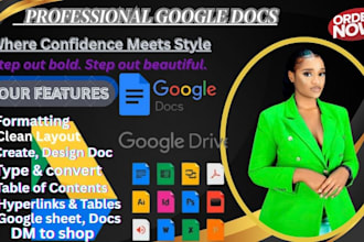 professionally format and clean up your google docs document