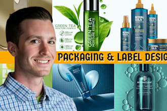 design supplements, cosmetics, and product packaging with labels design