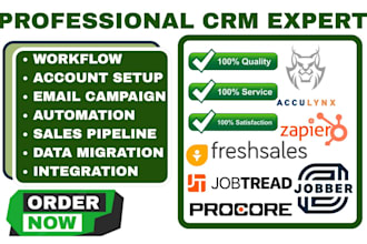 setup procore acculynx jobtread jobber freshsales coconstruct zapier integration