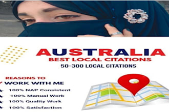 do 300 au local citations and directory submission