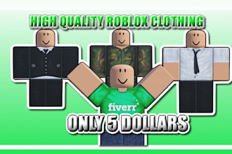 create high quality custom roblox clothing design