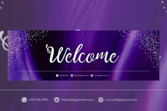 design twitter x header linkedin cover youtube channel logo and banner design