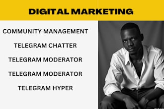 telegram community manager, telegram moderator web3 chat hyper with 10 chatters